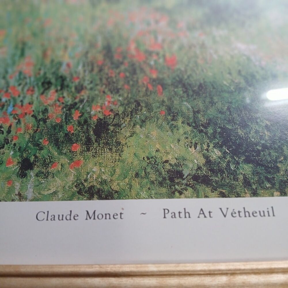 Claude Monet "Path at Vetheuil" Print, Framed at 17.5" x 21.5 " - Picture 3 of 5